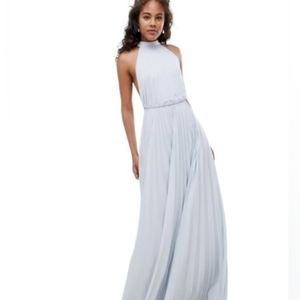 COPY - Blue Maxi Gown with Open Cut Out Back